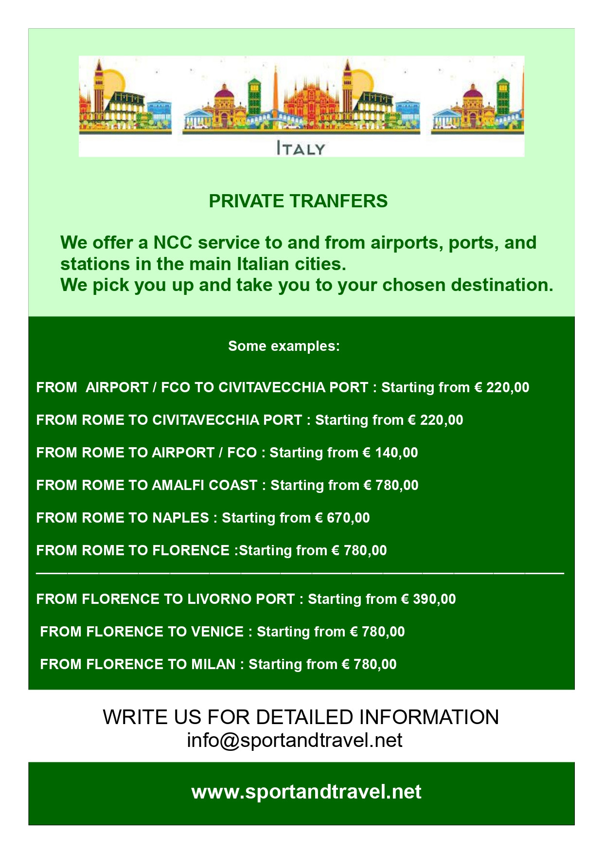 PRIVATE TRANSFERS -image